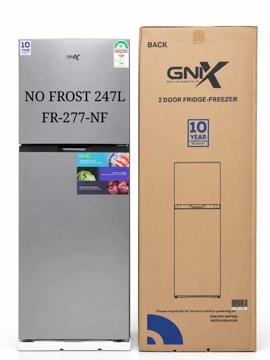 GNX FR-277-NF 247L No Frost Fridge-Freezer