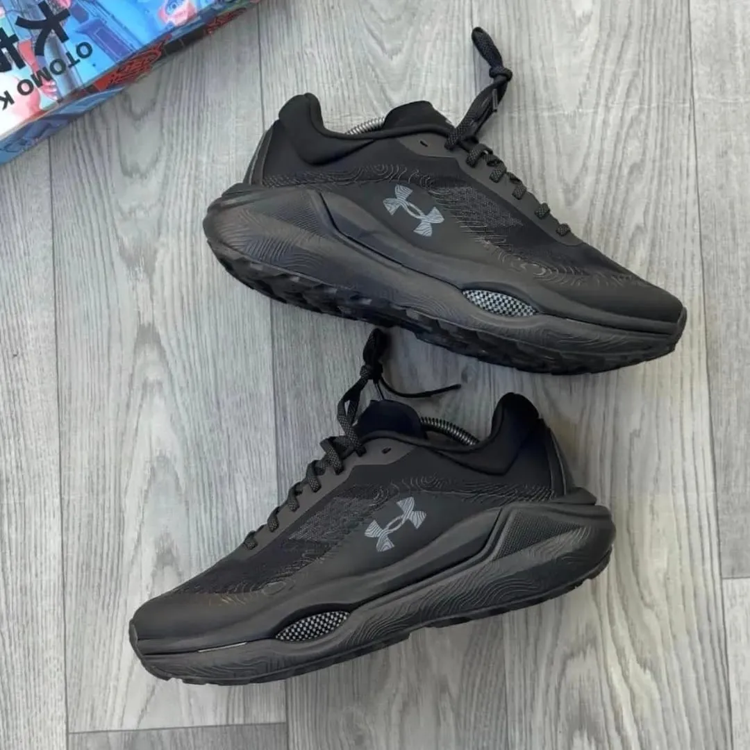 Under Armour Black Lace-Up Sneakers - Image 2