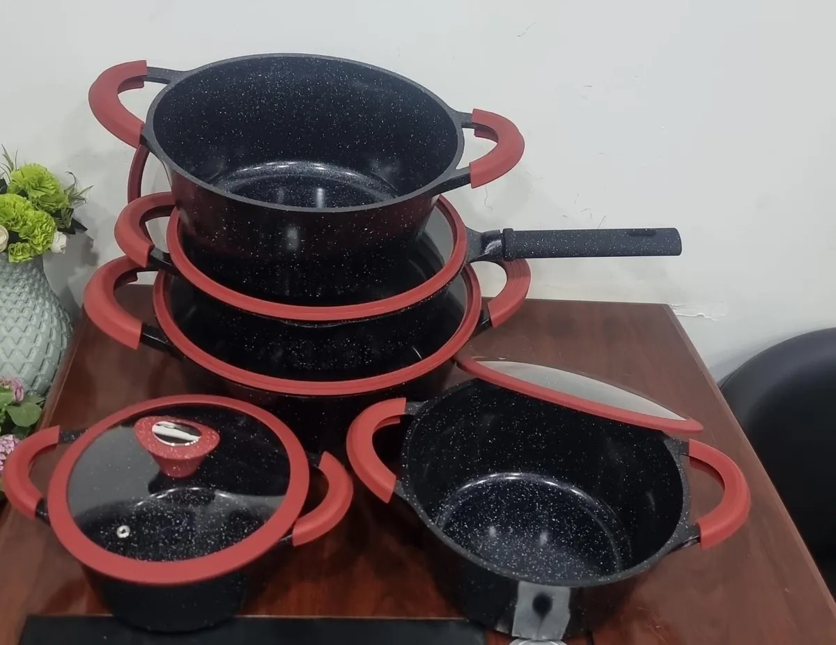 Laky Rain Granite Cook N Serve Cookware Set (10pcs) - Image 3