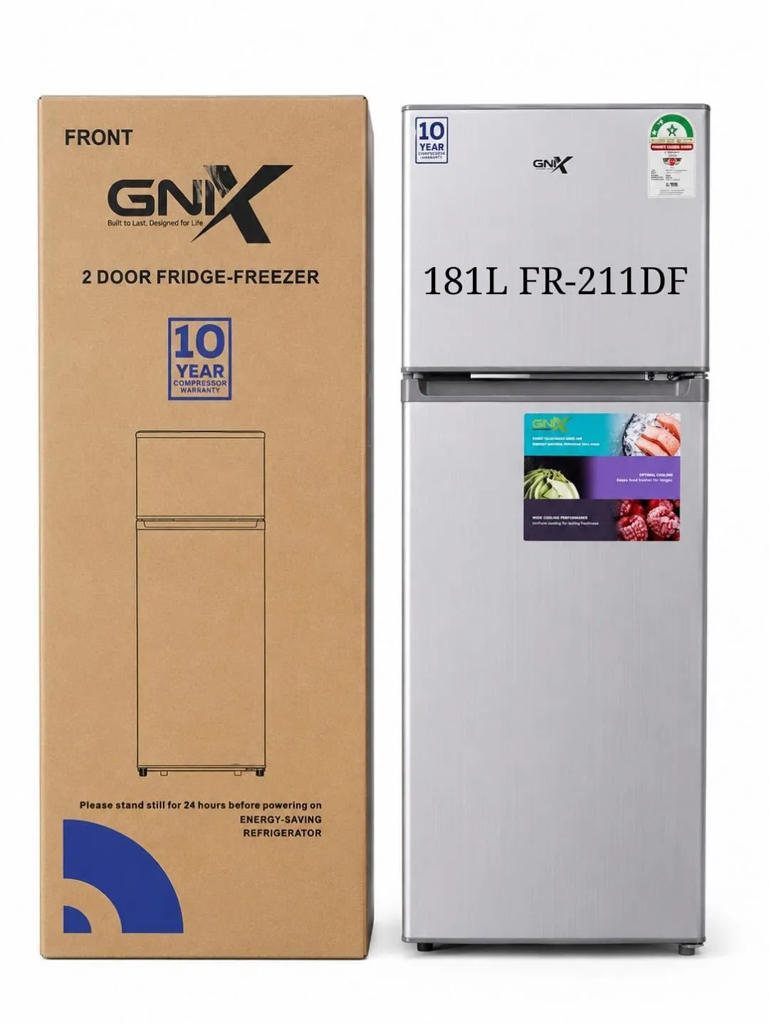 Main image of GNX 181L FR-211DF 2-Door Fridge-Freezer
