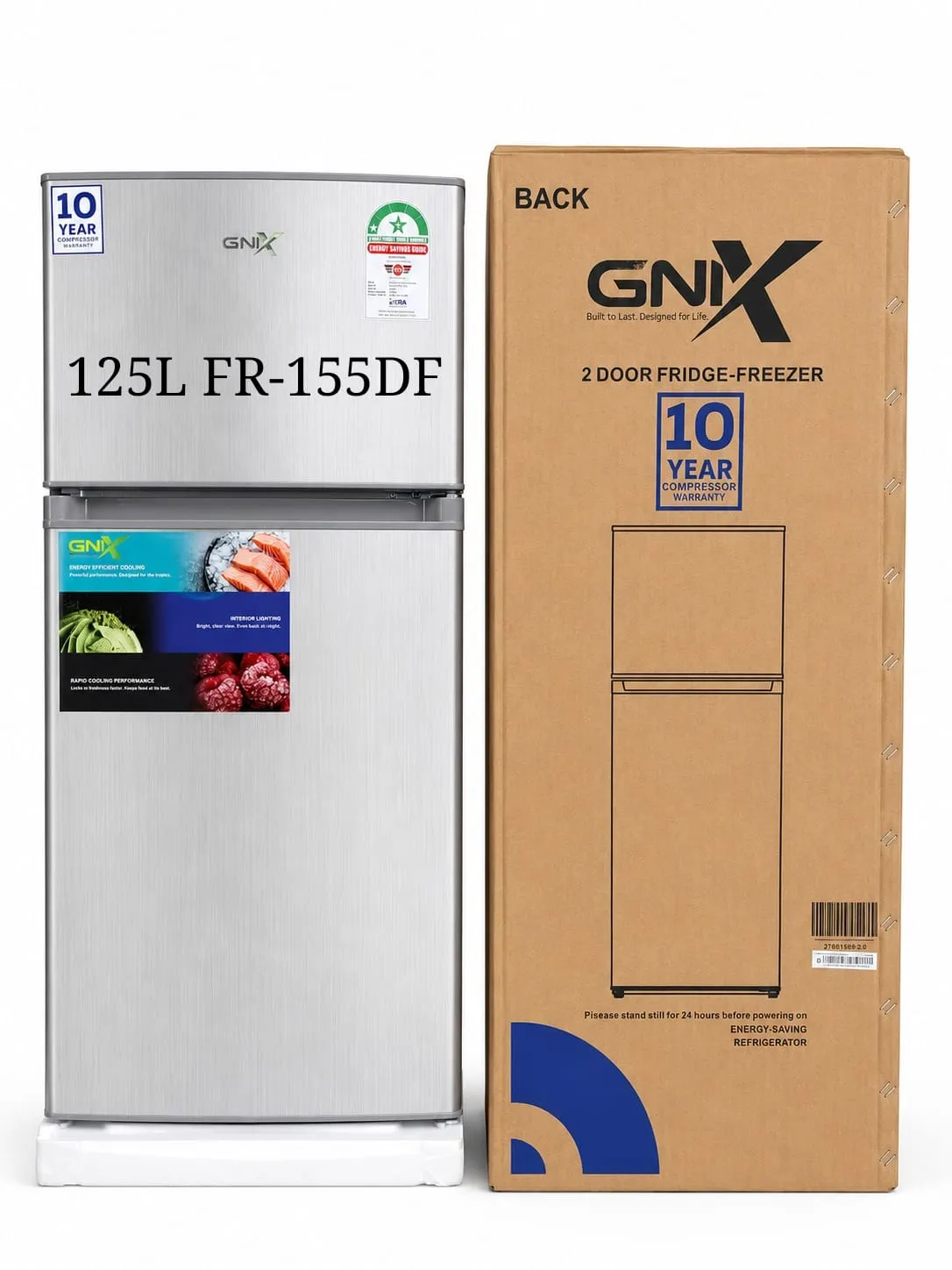GNIX FR-155DF 125L Double Door Refrigerator